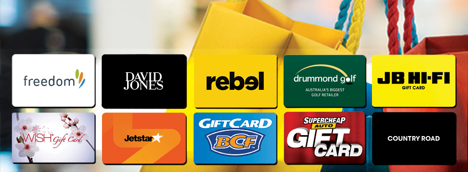 Save on a variety of giftcards from your favourite stores!